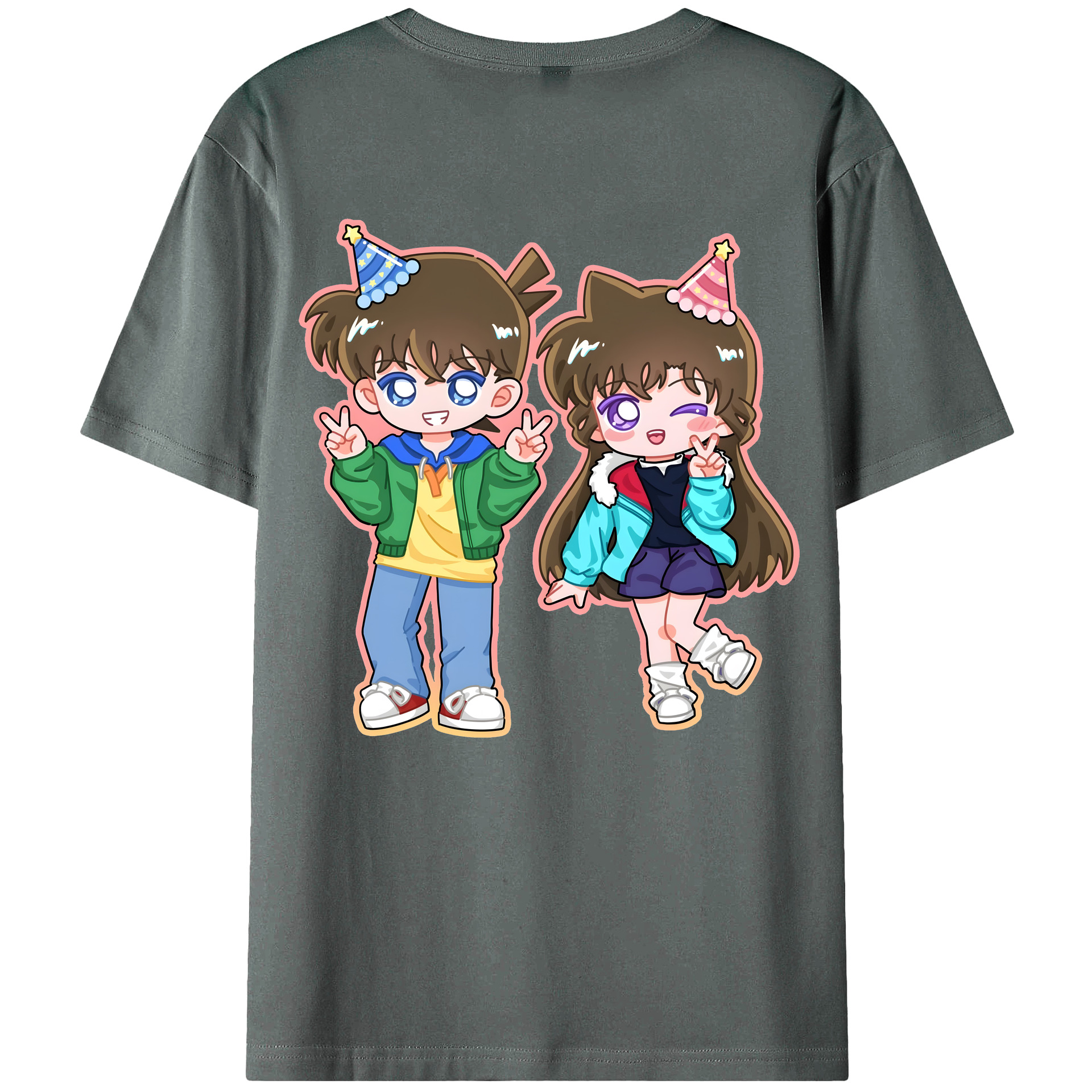 （画像用） 名探偵コナン 毛利 蘭 もうり らん、モーリ ラン Detective Conan Rachel Moore 綿100％ メンズ半袖Tシャツ（バックプリント） 通気性